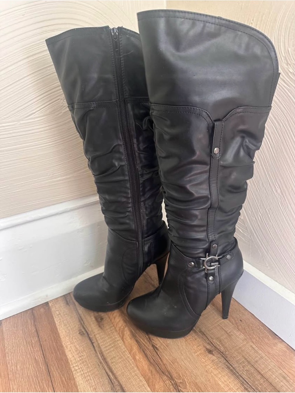 Leather Knee-High Stiletto Boots G By Guess